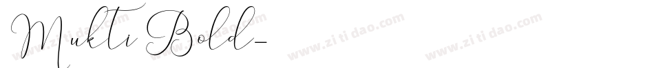 Mukti Bold字体转换